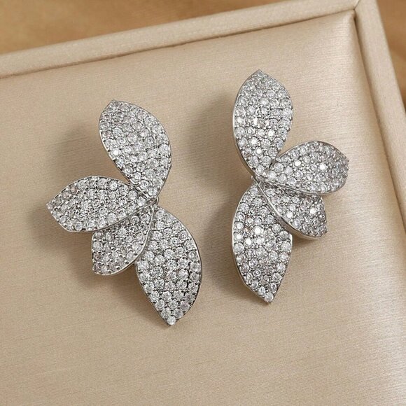 Women's Rakol Elegant Copper Irregular-Shaped Earrings - Picture 5 of 14